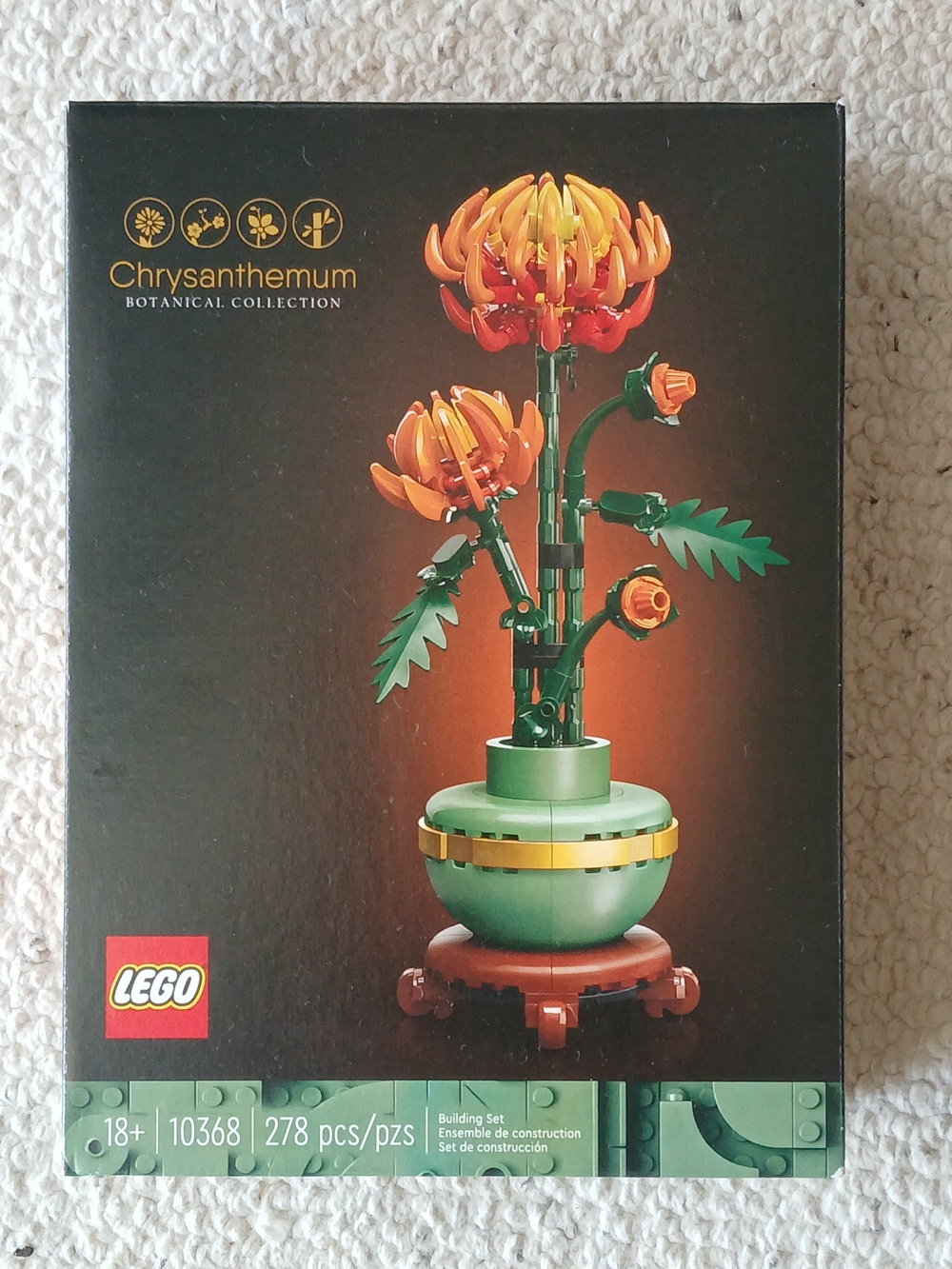 LEGO Chrysanthemum Decorative Set - 10368 Set. New Factory Sealed